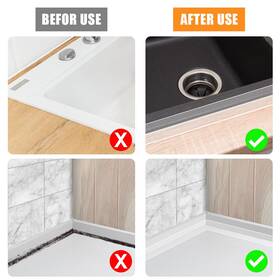 -us 445053151171 Caulk Tape Bath And Kitchen Sealant Strip 1.5 Inch X 14.8ft Self Adhes