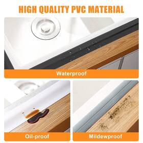 -us 744110983500 Caulk Tape Bath And Kitchen Sealant Strip 1.5 Inch X 14.8ft Self Adhes