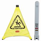Rcp9s00yel 086876165951 Rubbermaid Commercial Multilingual Caution Safety Cone Yellow
