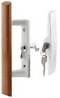 143491 Sliding Glass Door Handle Set Diecast White Hook