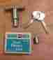 2455 Crl Brushed Nickel Keyed Alike Track Plunger Lock