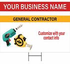 24x18 Contractor Site Signs Corrugated Plastic Double Sided 8 Pack Free Shipping