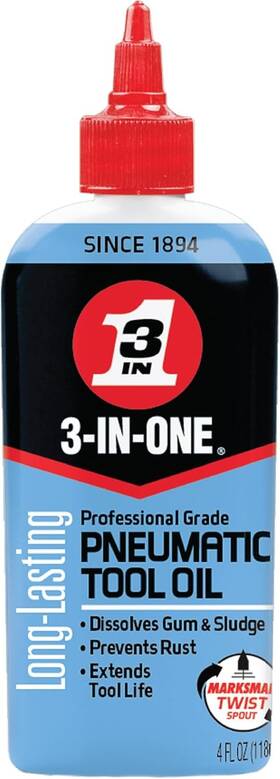 120049 3-in-one Professional Grade Pneumatic Tool Oil 4 Oz 1-pack