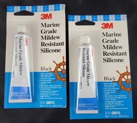 051135-08015 3m Lot Of 2 Marine Grade Mildew Resistant Silicone Tubes Black 1oz