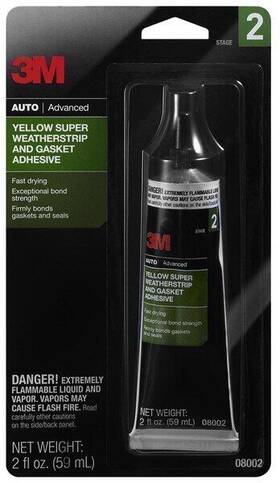 3m 051135080023 Yellow Super Weatherstrip And Gasket Adhesive 08002 2 Fl Oz