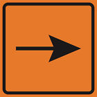 693614733954 Icandy Combat Right Arrow Orange Work Zone Area