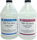 724519826035 Pro Marine Supplies Crystal Clear Bar Table Top Epoxy Resin Coating For Wood Tabletop 1 Gallon Kit