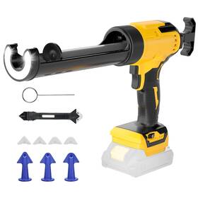 Abonnylv 686603112595 Cordless Caulking Gun Compatible With Dewalt 20v Max Battery Tool Yellow