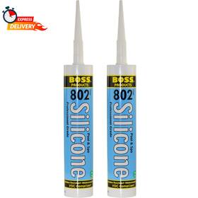 Accumetric 705353025150 2-pack Boss 802 Clear Pro Grade Silicone Sealant For Pool Spa Household - 2 X
