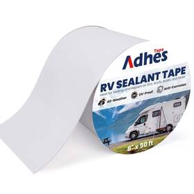 Bpvcfs-3-6-1roll Adhes Tape Pursuit Of Perfection White Butyl Sealant 6 Inch X 50 Ft Single-sided Waterproof Rv Ro