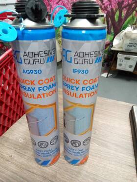 Ag930 Ag Adhesive Guru 315597121674 2 Pkg Quick Coat Spray Foam Insulation 25.36 Oz Cans 455 Dt
