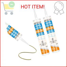Aibgale 2p3pgs 2 Pack Gold Glitter Rtv Silicone Sealant 100% Waterproof Sparkling Silicon