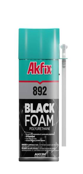 12oz-1p Akfix 892 Black Spray Foam Sealant 1x12 Oz. - Uv Resistant Insulation