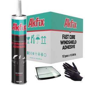 Akfix 699396027054 Windshield Mount Adhesive - Seam Sealer Black Polyurethane Fo