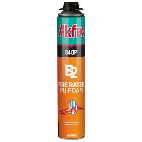 840p Akfix 699396066367 Fire Block Spray Foam 1x25.3 Oz. - Orange Color Retardant Polyure
