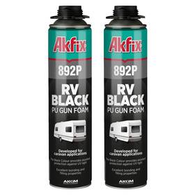 892p Akfix 699396088369 Black Spray Foam Sealant 2x24oz - Uv Resistant Insulation W