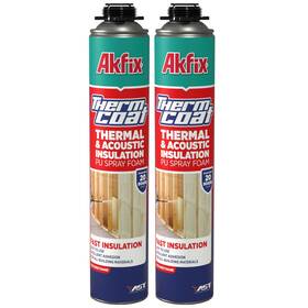 Akfix 699396116703 Thermcoat Spray Foam Insulation Kit 40 Board Feet Closed Cell Expanding Sea