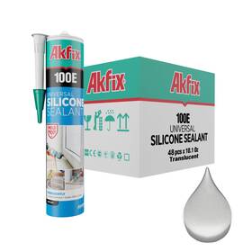 A-100e-se110-alprprtv Akfix 699396117199 100e Rtv Translucent Silicone Caulk 48x10.1 Fl.oz. - 100% Waterproof Silico