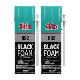 12oz-2p Akfix Akf 892 Black Spray Foam Sealant 2x12 Oz. - Uv Resistant 2 Pack