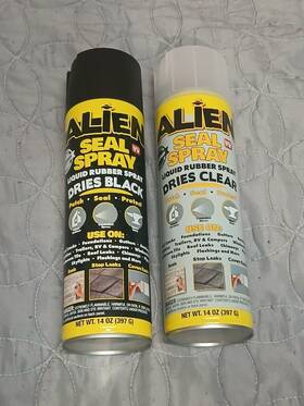 Alien Tape 080313096426 2 Heavy Duty Liquid Rubber Spray Waterproof Clear And Black 4 All Surfaces 14 Oz