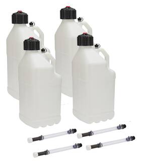 All40120-4 Allstar Performance Utility Jug 5 Gal With Filler Hose Clear 4pk