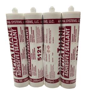 5121 Alpha Systems 4 Pk Thane White Adhesive/sealant 10.3 Fl Oz Rv Travel Trailer Camper