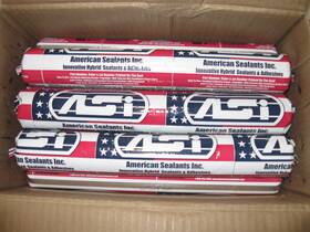 Asi-55 American Sealants 6 Pack- Industrial And Construction Sealant / Adhesive Sausage- Black 20 Oz