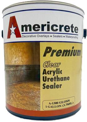 A-1300 Americrete 817868004596 Clear Glossy Concrete Sealer - Transparent Waterproofing Fo