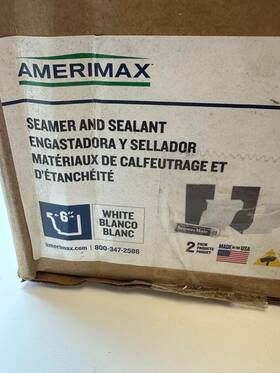 4700825 Amerimax Aluminum White Seamer And Sealant 2 Packs 6 Inch Case Of 5 - New