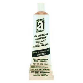 27034 Anti-seize Technology Waterproof Rtv Silicone Sealant 3 Oz White Temp