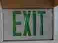 12408344 Apc7g Cooper Lighting White W Green Letters Led Exit Emergency Light Combo Unit