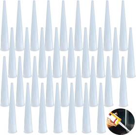 Ku1-2  Apzdfgifcd 50pcs Caulk Nozzles Plastic Pipe Caulking Tips Gun Extender