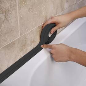 Aqzfeuy 785079927716 Black Waterproof Caulking Tape Self Adhesive Tub Shower Caulk Bathtub Ca