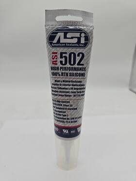 Asi 742033672464 502 Black Food Grade 100% Rtv Silicone Sealant - 2.8 Oz Squeeze Tube