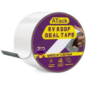 Atack 720310448865 Rv Roof Repair Tape White 4 Inch X 50 Foot Trailer And Camper Sealing T