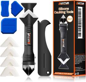 Us18-gj44860-e037 Auxtur Silicone Caulking Tool 3 In 1 Finishing Kit Stainless White