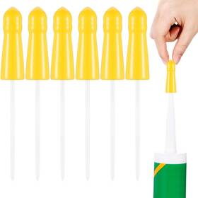 Le-baderke-4268 Baderke 6 Pack Caulk Tube Caps Caulking Covers Saver Yellow