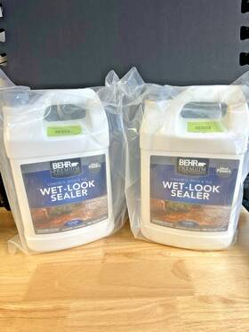 Behr 705353675355 2 1 Gallon Wet Look Sealer Clear Concrete - Brand New Sealed Gal
