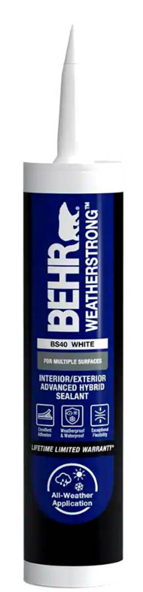 Bs4011 Behr Weatherstrong Interior/exterior Advanced Hybrid Sealant Bs40 White - 9.5 Oz