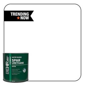 B820004 Behr Premium 1 Quart Satin Clear Water-based Interior/exterior Spar Urethane Wood Sealer