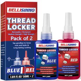 Lsjsbtc-01 Bellisinno Thread Locker Blue And Red Medium Strong Strength Lock