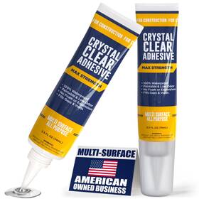 Berkland 726084118553 2-pack Construction Adhesive Max Strength Crystal Clear Fast-drying Waterpro
