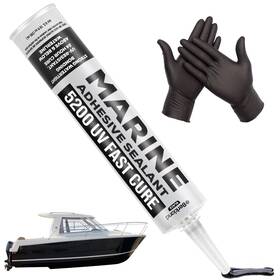 Berkland 860011394761 10 Oz Marine Adhesive Sealant 5200 Fast Cure Black - Permanent