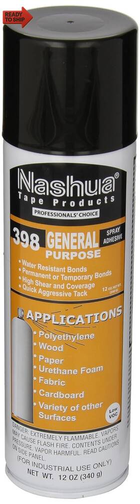 Berry Plastics Corporation 313049436489 Nashua Low Voc General Purpose Spray Adhesive Clear