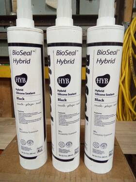 725ep Bioseal 195893228027 3 Pk Hybrid Silicone Sealant Black 10.1oz