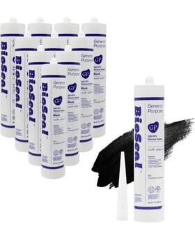 Ll092306 Bioseal X 10 Silicone Caulk Sealant General Purpose Waterproof No Odor/ Black