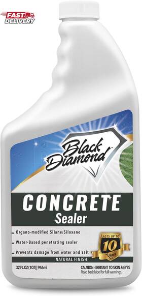Black Diamond Stoneworks 445016569548 Concrete Sealer Clear Penetrating Waterproofing Spray. The Best Most Durable Sea