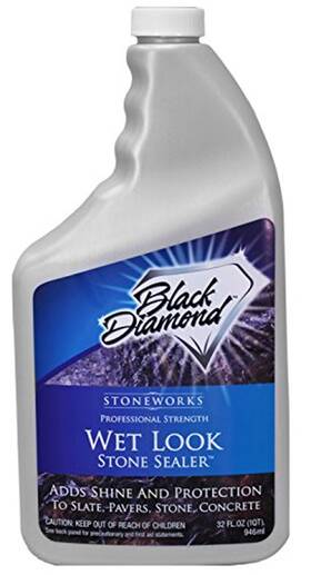 Black Diamond Stoneworks 744110618907 Wet Look Natural Stone Sealer Provides Durable Gloss Or