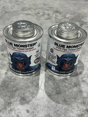 76005 Blue Monster Lot 2 Ptfe Pipe Thread Sealant Extra Lubrication For Metal 16 Oz