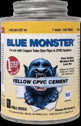 76041 Blue Monster 1-step Cpvc Cement 1/4 Pint/4 Fl. Oz